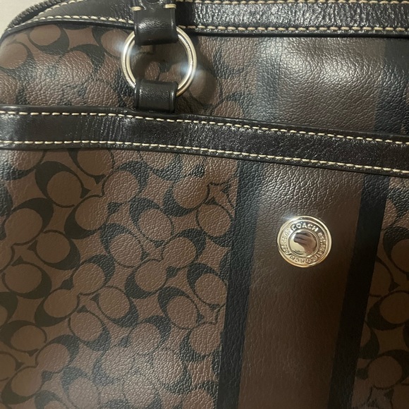 Vintage Leather Coach Bowling Bag - Picture 3 of 4